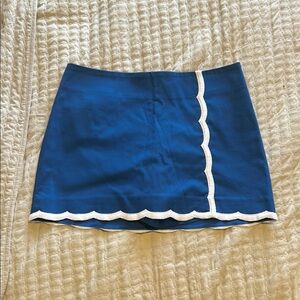 Lilly Pulitzer Blue Scalloped Hem Skort